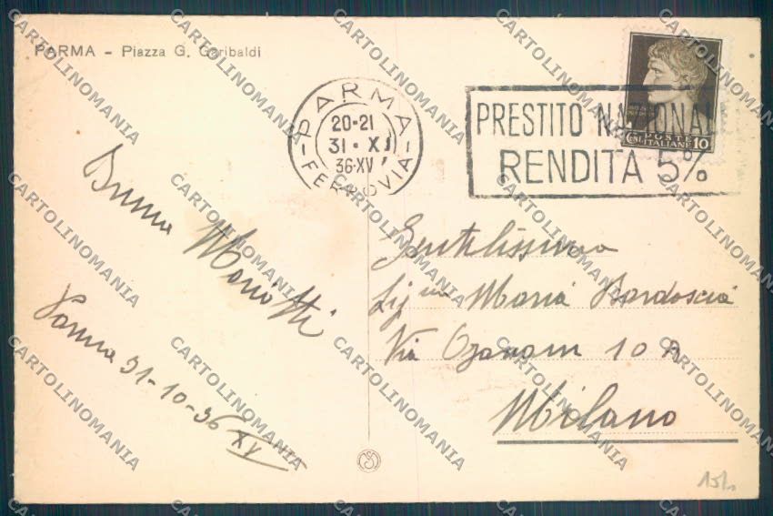 Parma Città Tram cartolina ZT2702 – retro
