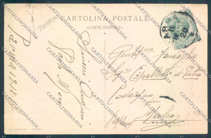 Parma Città Scuola Militare STRAPPINO cartolina ZT2708 – retro