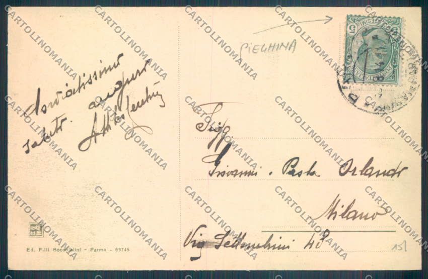 Parma Città Scuola Militare PIEGHINA cartolina ZT2713 – retro