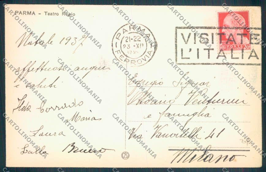 Parma Città Teatro cartolina ZT2767 – retro