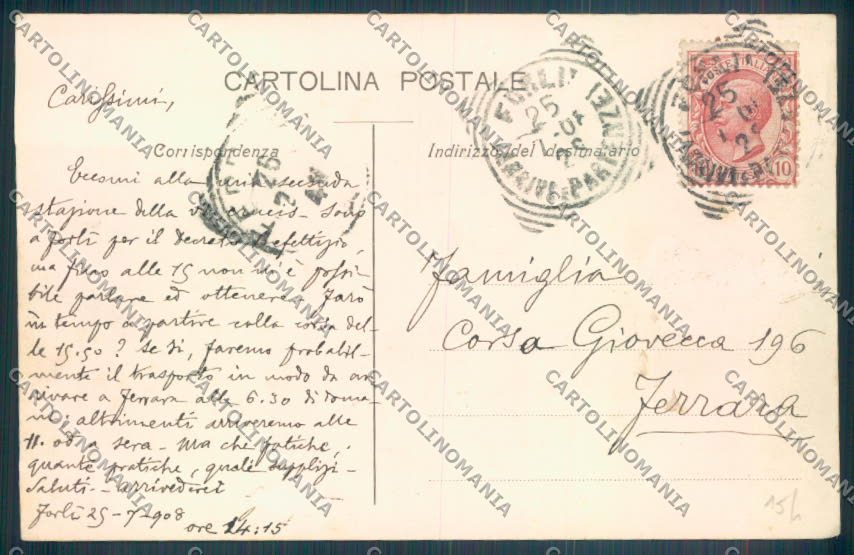 Forlì Città cartolina ZT2787 – retro