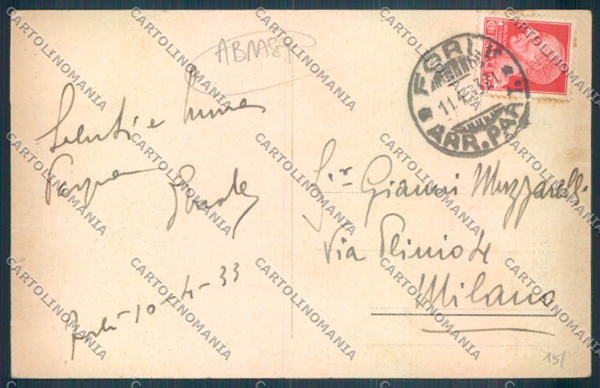Forlì Città Poste ABRASA cartolina ZT2798 – retro