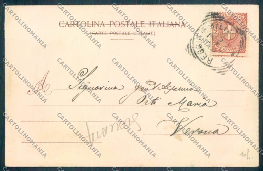 Reggio Emilia Città SCOLLATA cartolina ZT2850 – retro