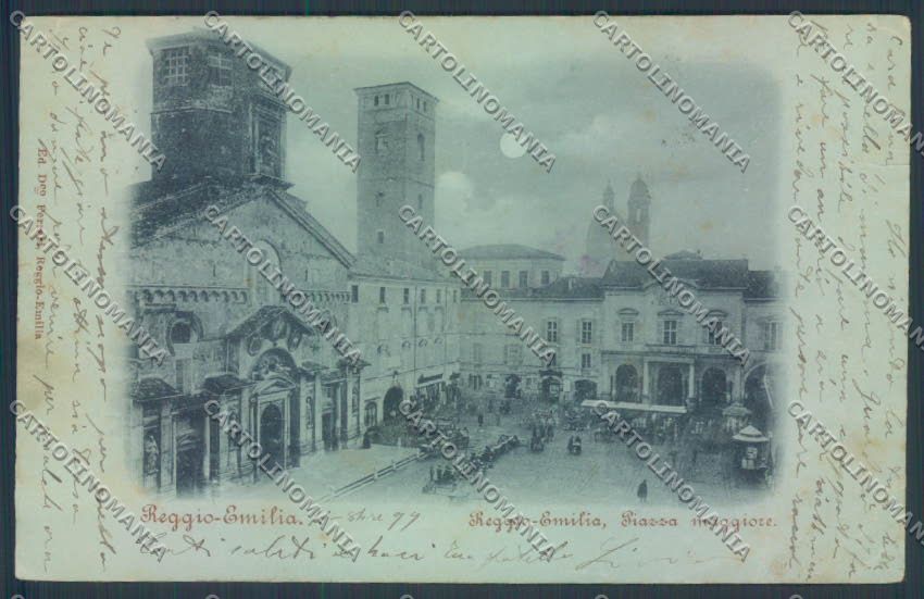 Reggio Emilia Città Chiaro di Luna ABRASA STRAPPO cartolina ZT2851 – fronte