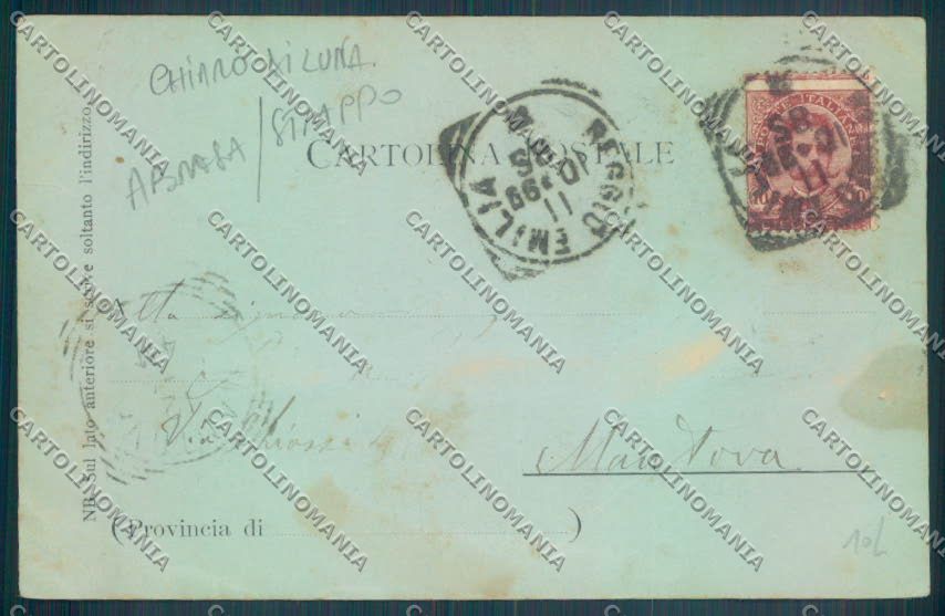 Reggio Emilia Città Chiaro di Luna ABRASA STRAPPO cartolina ZT2851 – retro