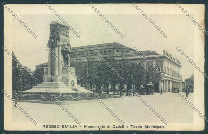 Reggio Emilia Città Teatro PIEGA ABRASA cartolina ZT2881 – fronte