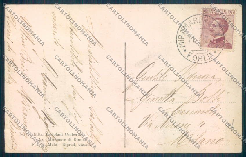 Rimini Città Barca cartolina ZT3012 – retro