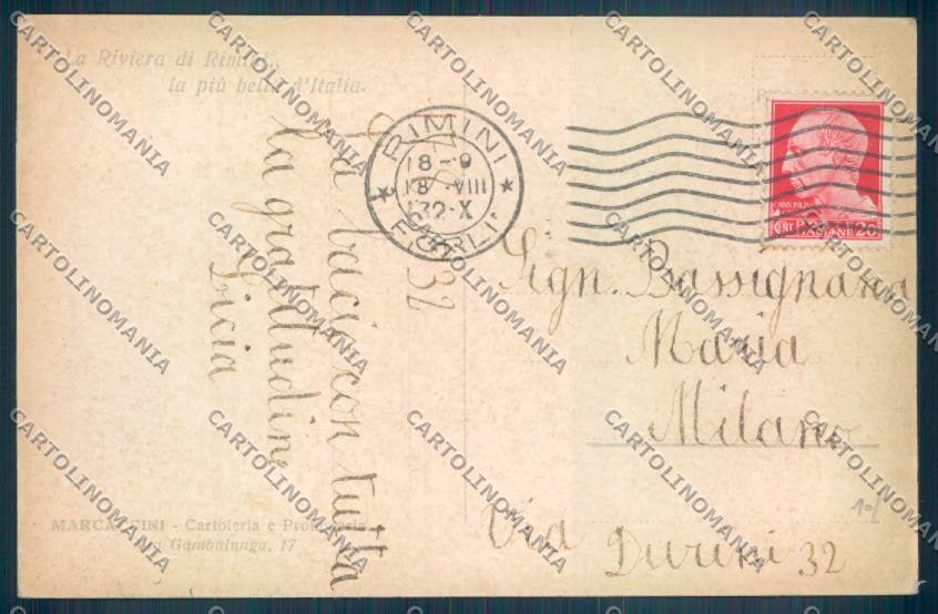 Rimini Città cartolina ZT3024 – retro