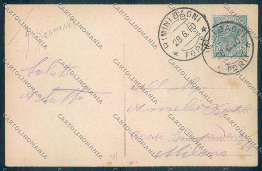 Rimini Città PIEGHINA cartolina ZT3049 – retro