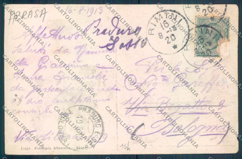 Rimini Città Barca ABRASA cartolina ZT3055 – retro