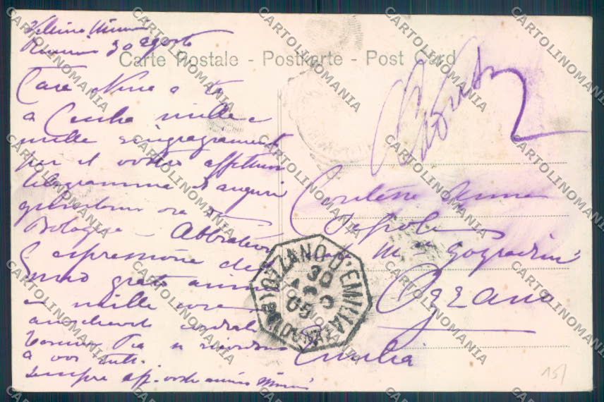 Rimini Città Barca Alterocca cartolina ZT3058 – retro
