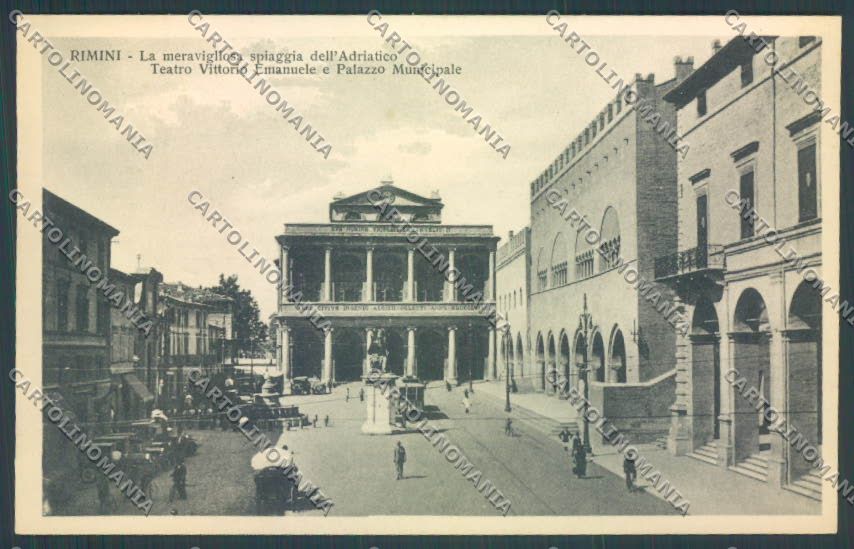 Rimini Città Teatro Automobile cartolina ZT3076 – fronte