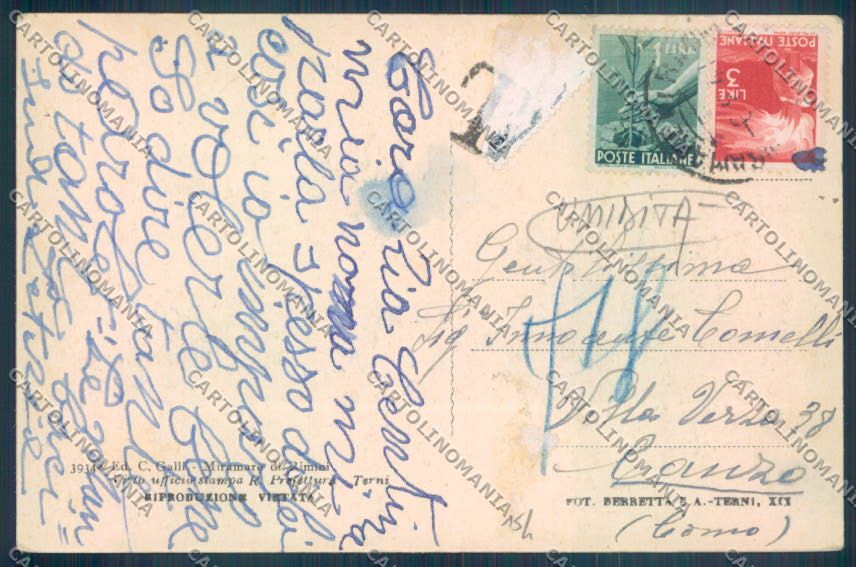Rimini Città Barca Moscone TRACCE UMIDO cartolina ZT3091 – retro