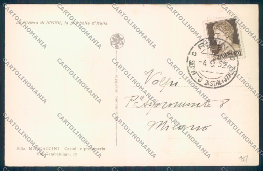 Rimini Città Foto cartolina ZT3093 – retro