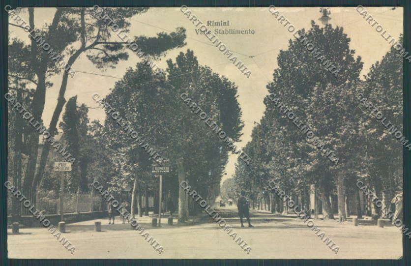 Rimini Città ABRASA SCOLLATA cartolina ZT3101 – fronte