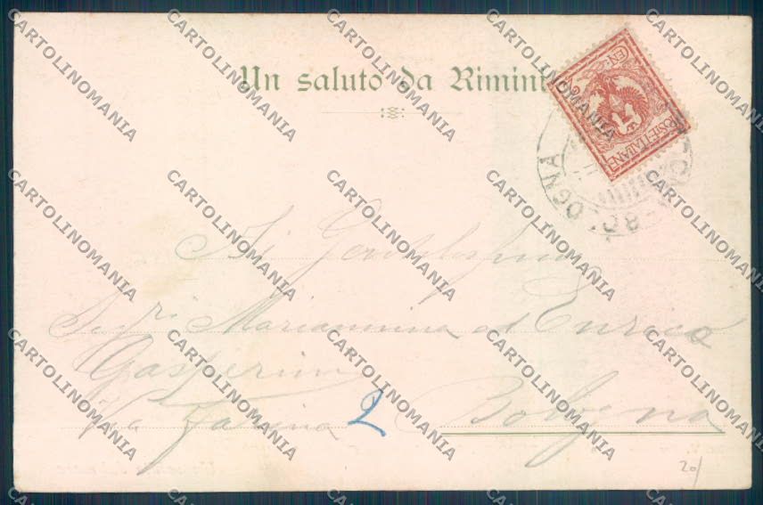 Rimini Città Calesse cartolina ZT3102 – retro