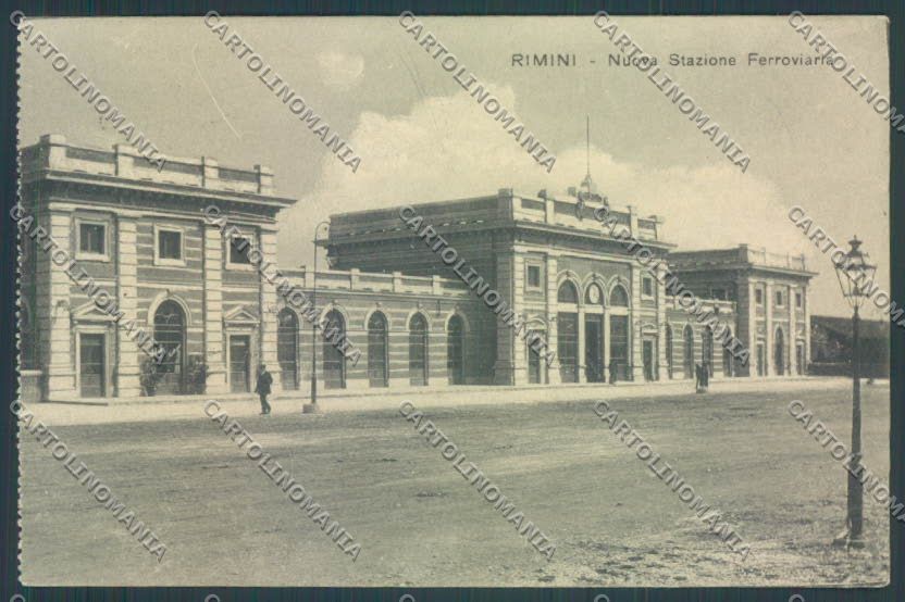 Rimini Città Stazione PIEGA cartolina ZT3105 – fronte