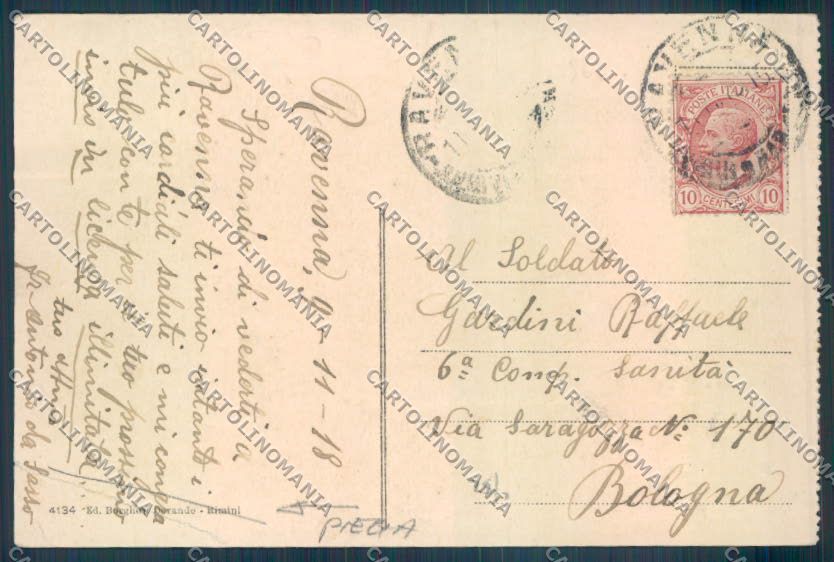 Rimini Città Stazione PIEGA cartolina ZT3105 – retro