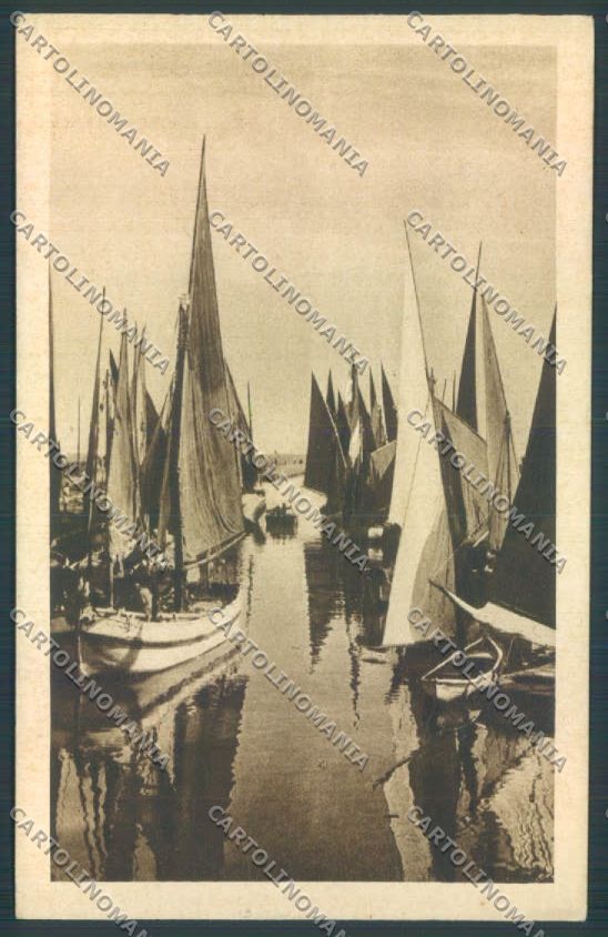 Rimini Riccione Barca PIEGA cartolina ZT3137 – fronte