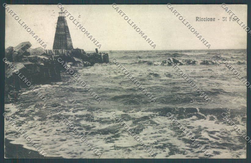 Rimini Riccione Faro cartolina ZT3143 – fronte