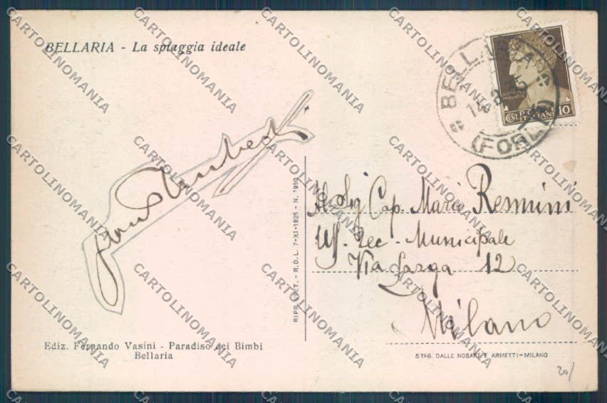Rimini Bellaria Igea Marina cartolina ZT3169 – retro
