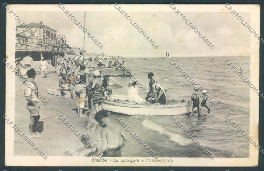 Rimini Viserba Barca PIEGHE cartolina ZT3177 – fronte