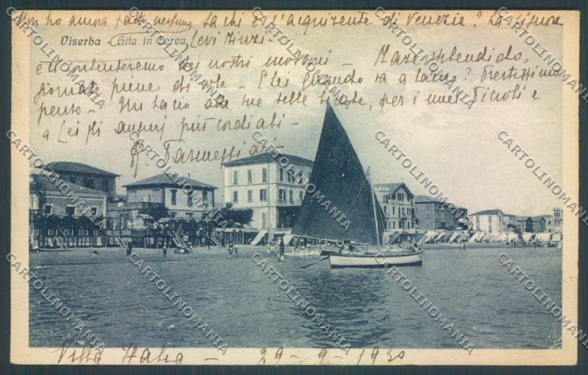 Rimini Viserba Barca cartolina ZT3190 – fronte