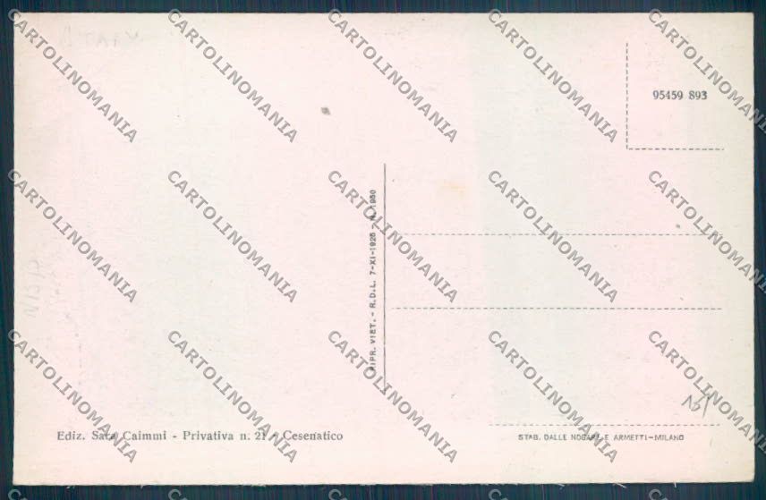 Forlì Cesena Cesenatico cartolina ZT3204 – retro