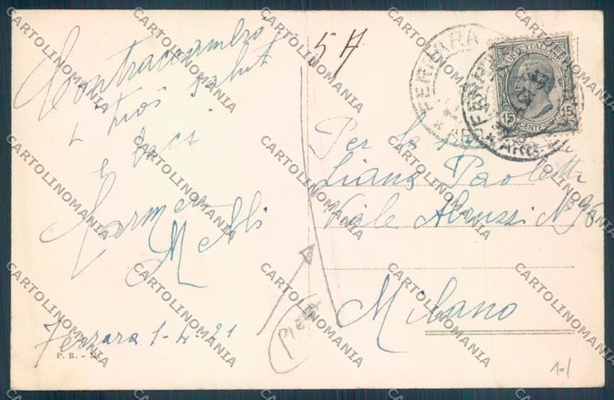Ferrara Città PIEGA cartolina ZT3259 – retro