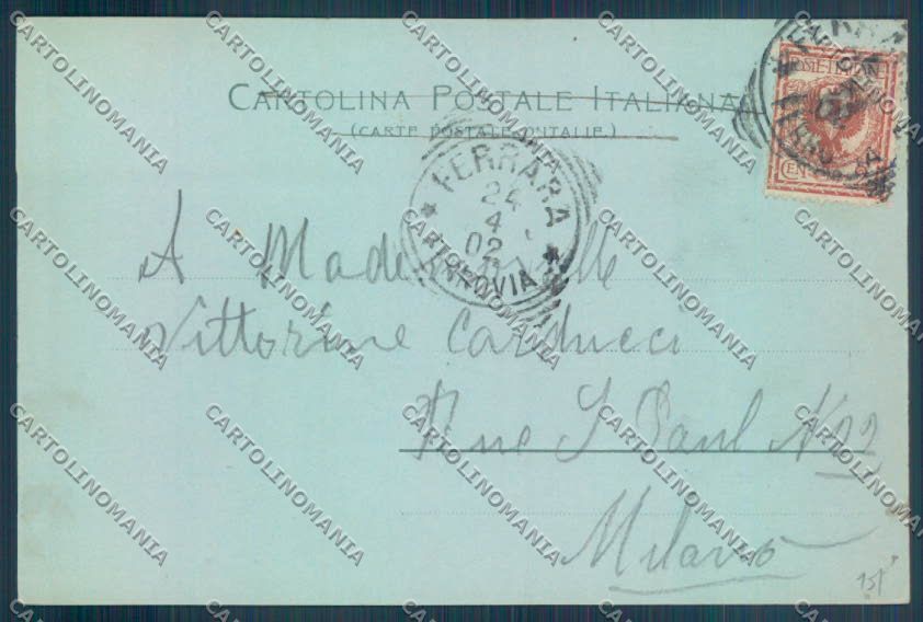 Ferrara Città Chiaro di Luna cartolina ZT3283 – retro