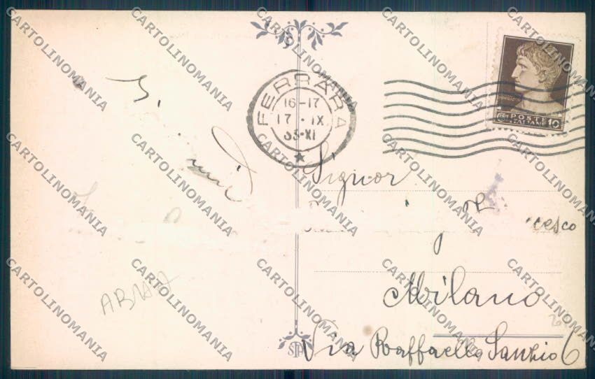 Ferrara Città ABRASA cartolina ZT3308 – retro