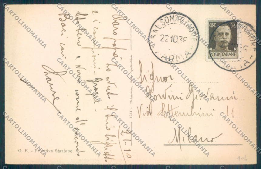 Parma Salsomaggiore Terme cartolina ZT3333 – retro