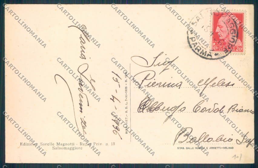 Parma Salsomaggiore Terme cartolina ZT3362 – retro