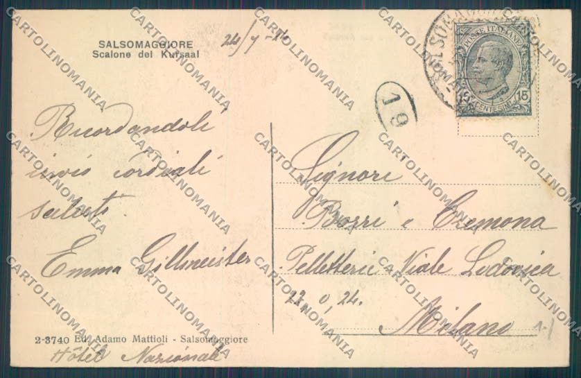 Parma Salsomaggiore Terme cartolina ZT3393 – retro