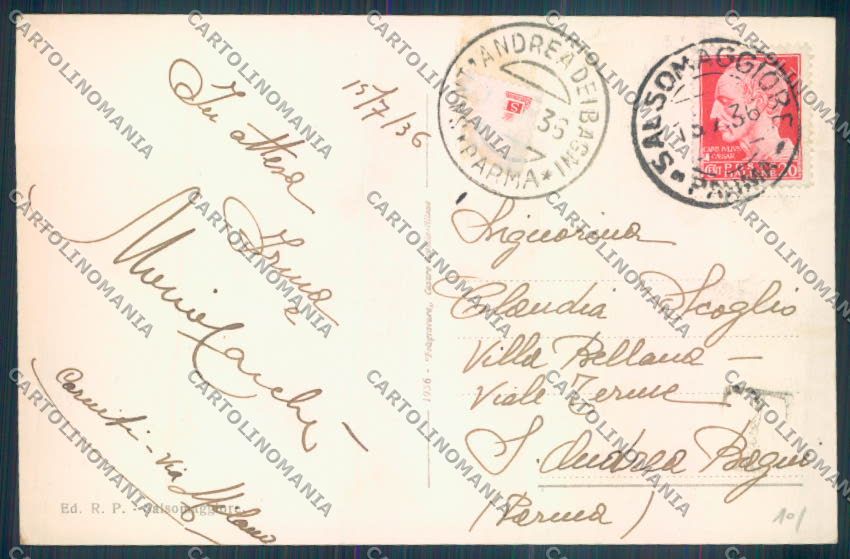 Parma Salsomaggiore Terme cartolina ZT3400 – retro