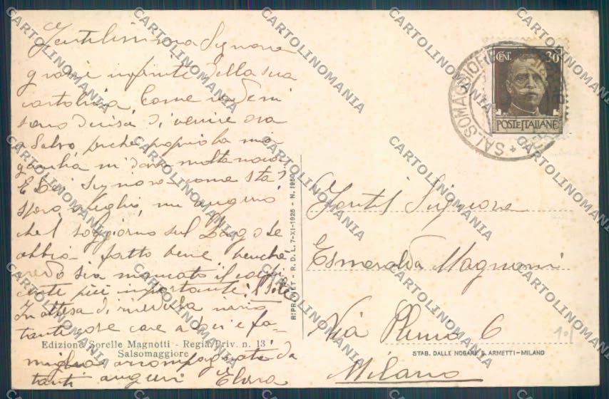 Parma Salsomaggiore Terme cartolina ZT3402 – retro