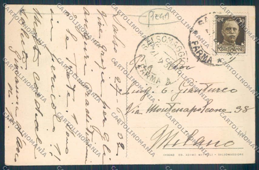 Parma Salsomaggiore Terme cartolina ZT3408 – retro