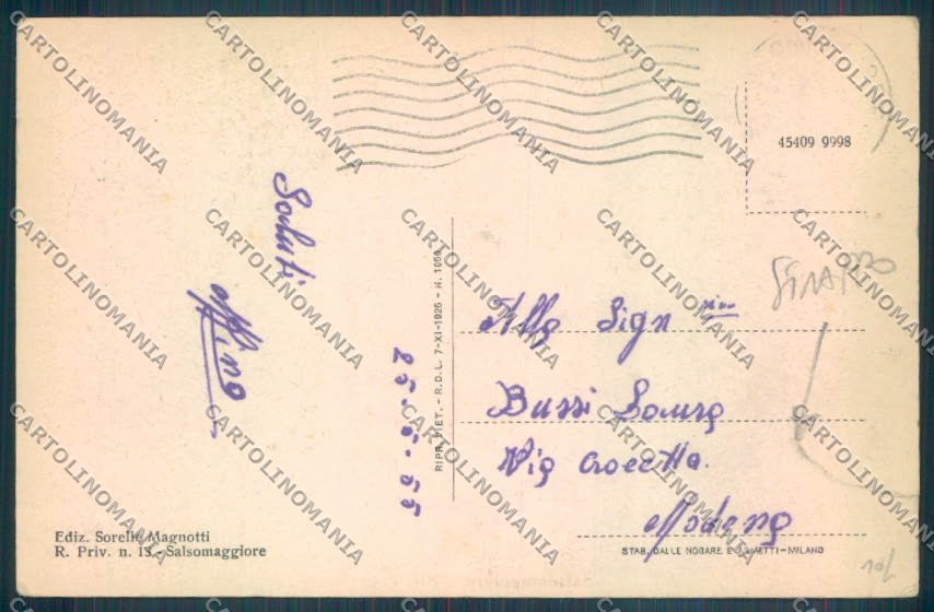 Parma Salsomaggiore Terme Poste STRAPPO cartolina ZT3427 – retro
