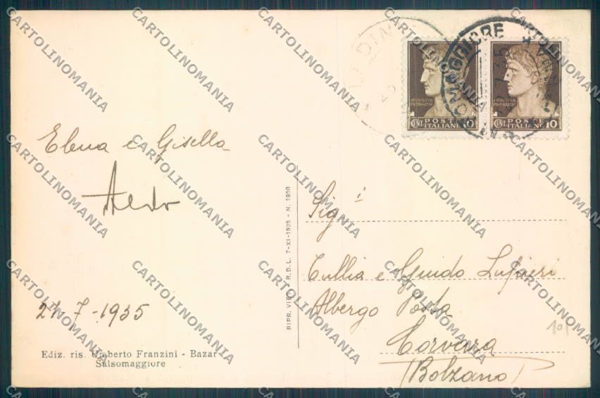 Parma Salsomaggiore Terme cartolina ZT3445 – retro