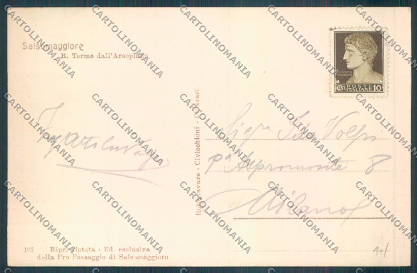 Parma Salsomaggiore Terme cartolina ZT3459 – retro