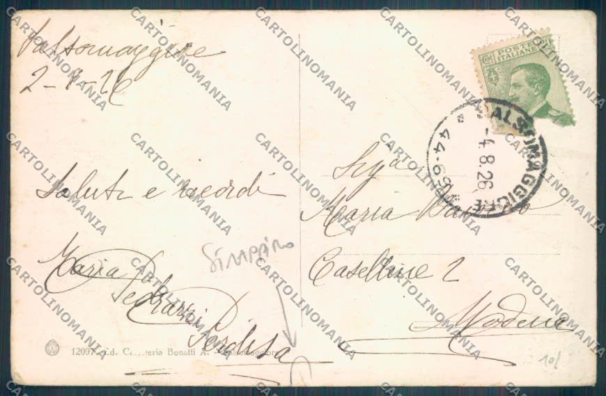Parma Salsomaggiore Terme STRAPPINO cartolina ZT3480 – retro