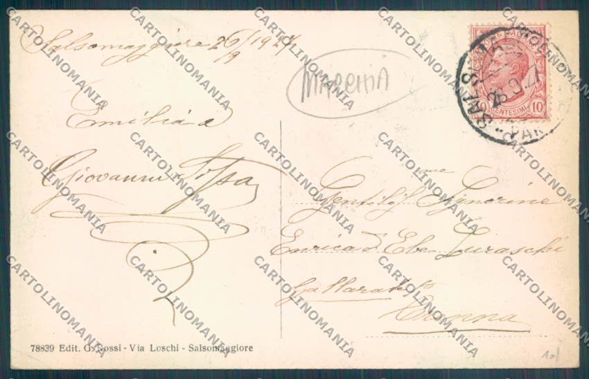Parma Salsomaggiore Terme MACCHIA cartolina ZT3501 – retro