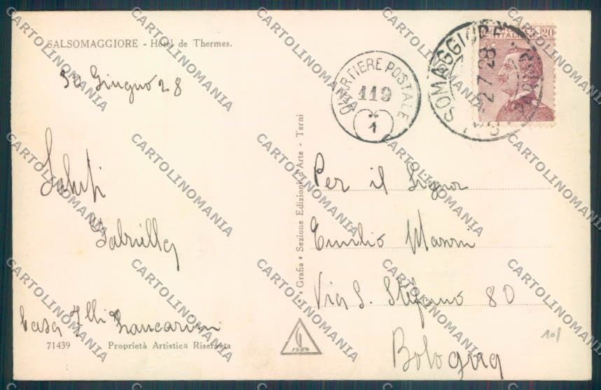 Parma Salsomaggiore Terme Foto cartolina ZT3521 – retro
