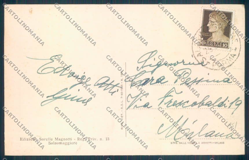 Parma Salsomaggiore Terme cartolina ZT3536 – retro