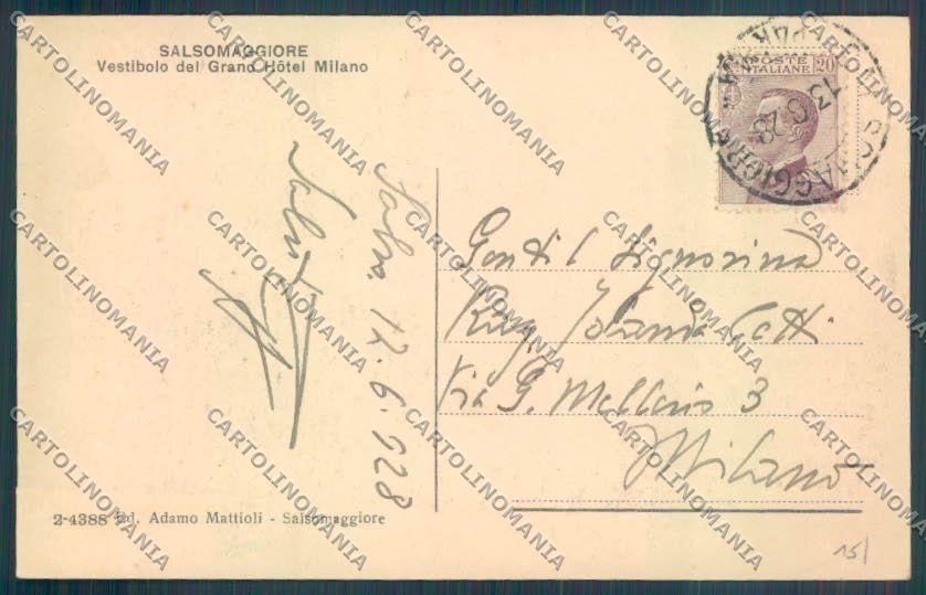 Parma Salsomaggiore Terme cartolina ZT3546 – retro