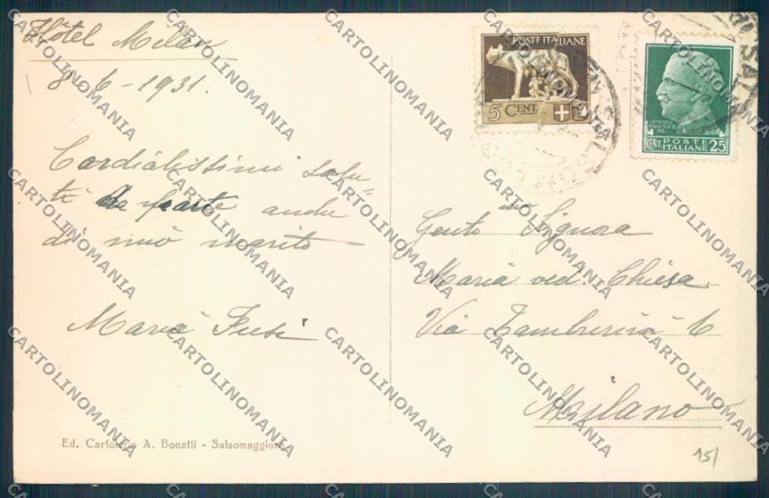 Parma Salsomaggiore Terme cartolina ZT3565 – retro