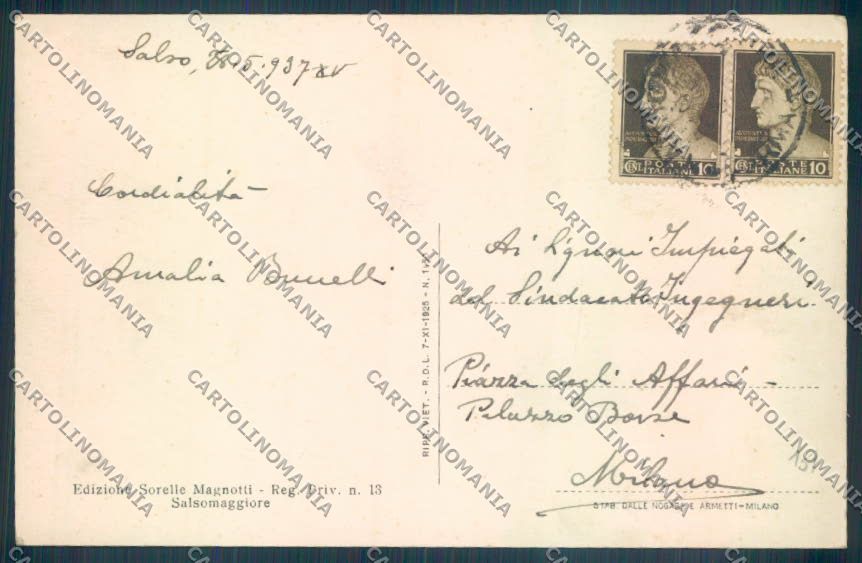 Parma Salsomaggiore Terme cartolina ZT3572 – retro