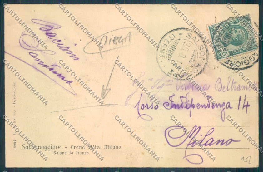 Parma Salsomaggiore Terme PIEGA cartolina ZT3577 – retro