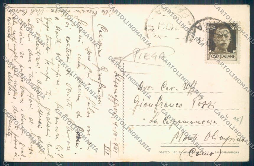 Parma Salsomaggiore Terme PIEGA cartolina ZT3585 – retro