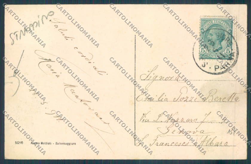 Parma Salsomaggiore Terme STRAPPINO cartolina ZT3588 – retro